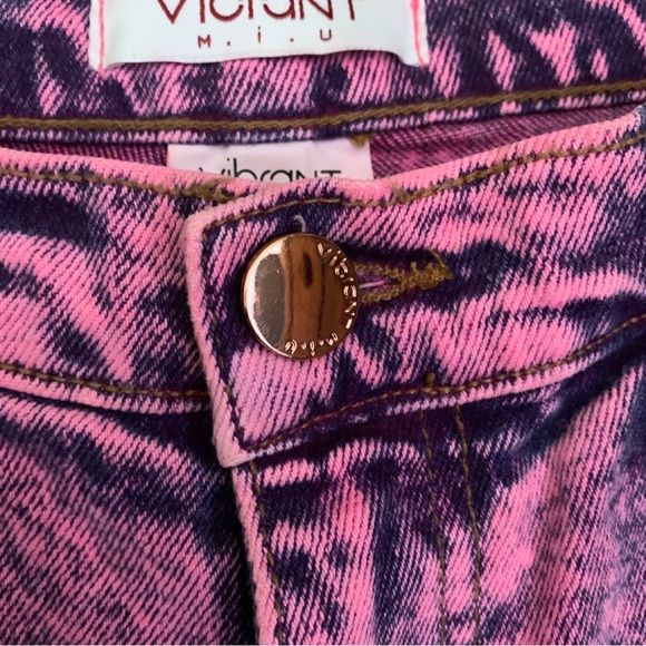 Vibrant MIU Pink Acid Wash High Rise Mom Boyfriend Jeans Size 9 Y2K 80s - Picture 7 of 13